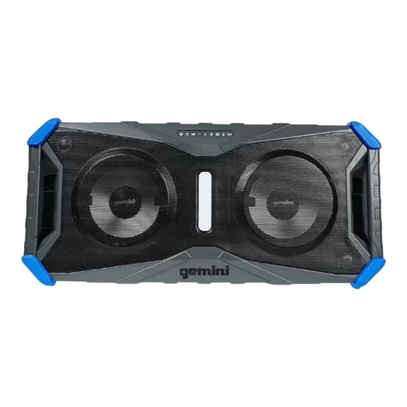 Open Box Gemini Sound SoundSplash 400W Floating Waterproof Wireless Bluetooth Speaker, LED Light Show, Dual 8 Woofers & NFC Pairing - Perfect for Pool Parties, Beach, Travel & Home Fun Blue/Gray