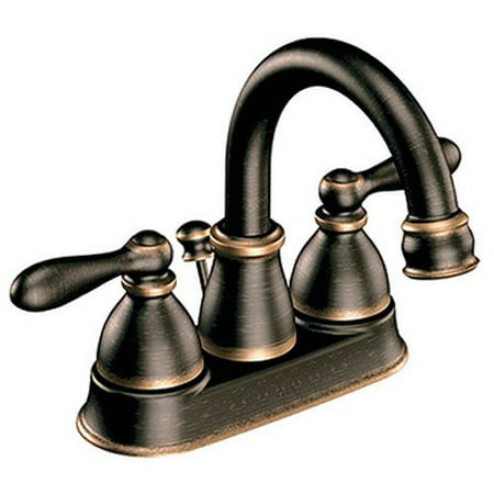 Moen Lavatory Faucet Low Lead Two Handle H Arc Spout Caldwell 1.5 Gpm 4 Centers Bronze