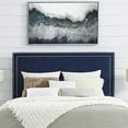 thumbnail image 2 of Posh Living Tristan Velvet Nailhead Trim Headboard Queen Size - Navy, 2 of 9