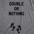 thumbnail image 2 of Maternity Double Or Nothing T Shirt Funny Twins Baby Pregnancy Announcement Graphic Tee, 2 of 9