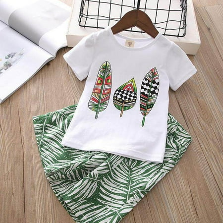

Newborn Girls Clothes Children Girls s Clothing Baby T-Shirt Wide Leg Pants Two-Piece Set Toddler Suit Clothes
