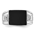 thumbnail image 4 of Diamond2Deal 14K White Gold Round Diamond Men's ring Size 10, 4 of 8