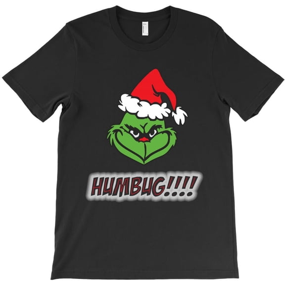 Humbug Funny Green Grouch Christmas Holiday Quote Graphic - Breathable Material, H7803 T-Shirt, for Men and Women, Up to Size 5XL