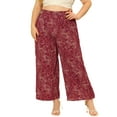 thumbnail image 1 of Pantalones Palazzo de Pierna Ancha para Mujer de Talla Grande GRACE & GRANDEUR 4X Rojo, 1 of 1