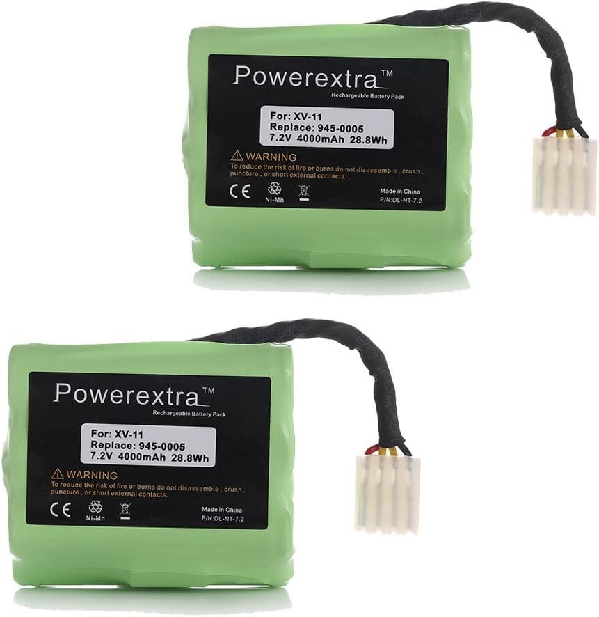 Fdit Neato Battery 7.2 V 4.0 Ah NI-MH XV-11 XV-14 XV-13 XV-15 Light Green ABS Fireproof Material Pack of 2 