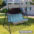 thumbnail image 3 of JUNWELL Outdoor Swing Replacement  ?Seat 3 Seaters Chair  Porch Top Hammock Cover with Waterproof UV32+ Surface for Garden Patio Swing Chair, 3 of 7