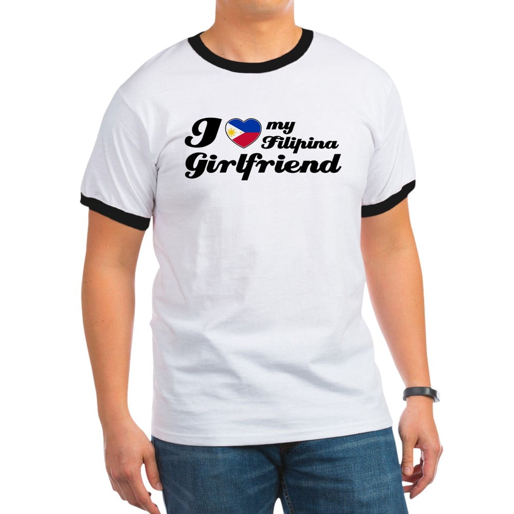 Cafepress Cafepress I Love My Filipina Girlfriend 100 Cotton Ringed T Shirt
