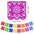 thumbnail image 6 of 4 Pack Mexican Papel Picado Banner, Colorful Felt Banner for Day of The Dead Cinco de Mayo Dia De Los Muertos Decorations Supplies, 6 of 8
