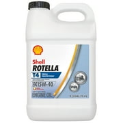 (4 pack) (4 pack) Shell Rotella T4 Triple Protection 15W-40 Diesel Engine Oil, 2.5 gal.