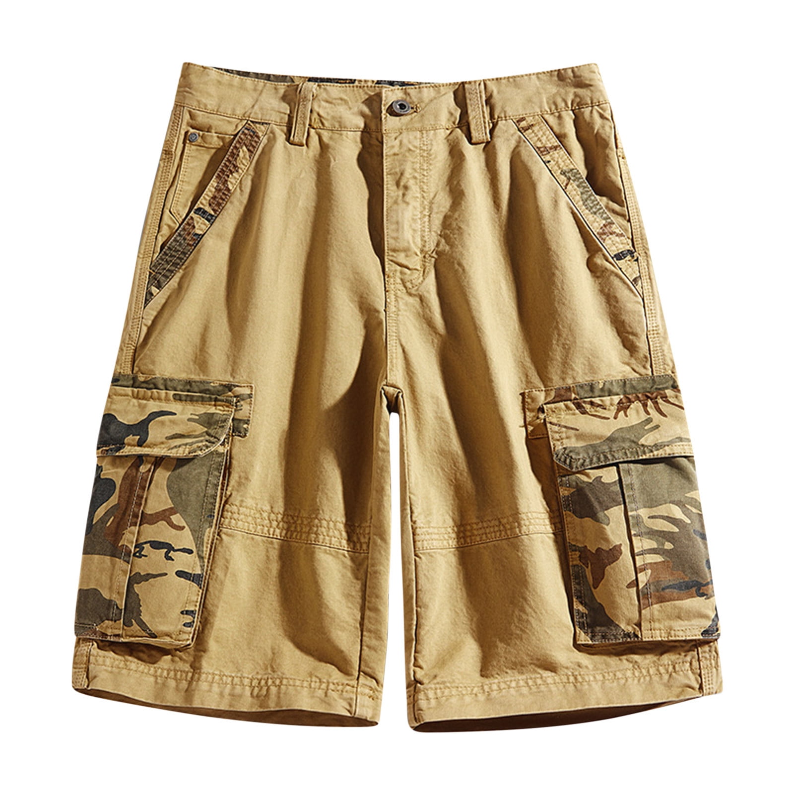 YYDGH Mens Camo Cargo Shorts Lightweight Multi Pocket Short Pants