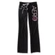 thumbnail image 1 of Pantalones de Chándal Deportivos Bordados Aeropostale Ajustados y Acampanados Negro Mediano, 1 of 2