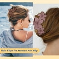 thumbnail image 6 of 4PCS Flower Hair Claw Clips for Women Flower Hair Clips Non-slip Cute Claw Clips Hawaiian Flower Hair Clip for Thick Thin Hair Strong Hold Hair Claws Hair Accessories for Women Girls, 6 of 6