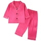 thumbnail image 1 of Odeerbi 1-8 Años Niños Niñas Pijama de Satén Con Solapa Entallada Camisa de Manga Larga Conjunto de Pantalones Suave Ropa de Dormir de Dos Piezas Pijama de Dos Piezas, 1 of 8