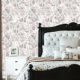 thumbnail image 5 of Boho Peel and Stick Wallpaper Floral Botanical Delicate Leaves Flowers Soft Wall Mural 23.6in x 9.8ft Self Adhesive Removable Wall Paper Renter Friendly Wallpaper for Bedroom Kitchen Farm, 5 of 8