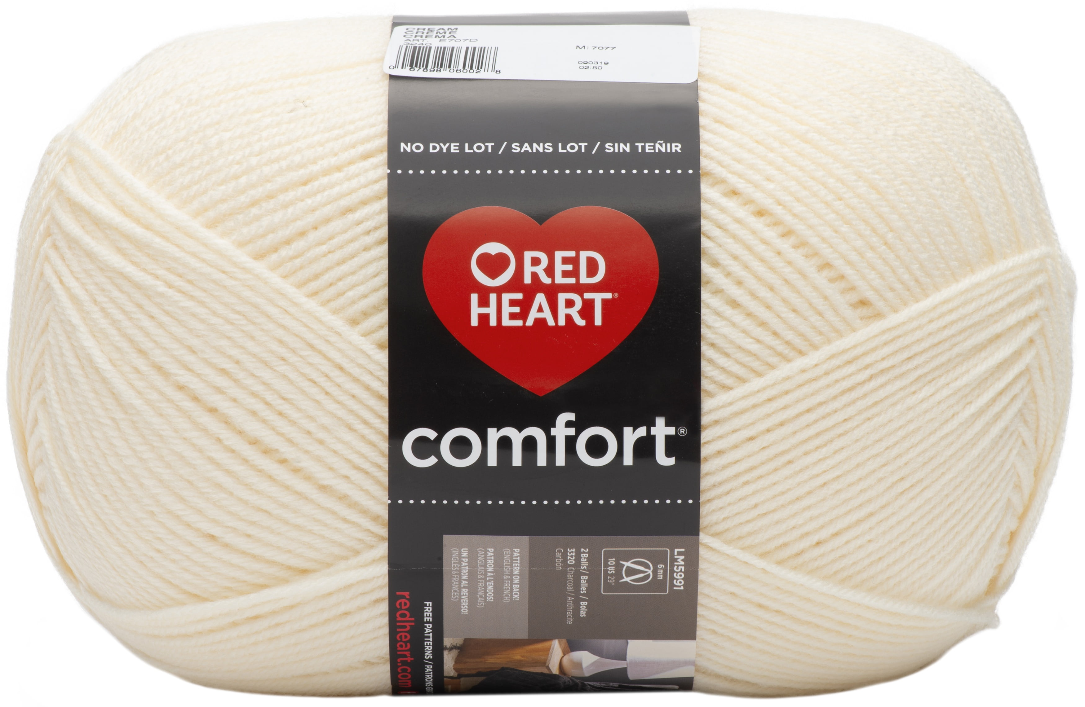 Red Heart® Comfort® Yarn, Solid, Acrylic #4 Medium, 16oz/454g, 867 Yards