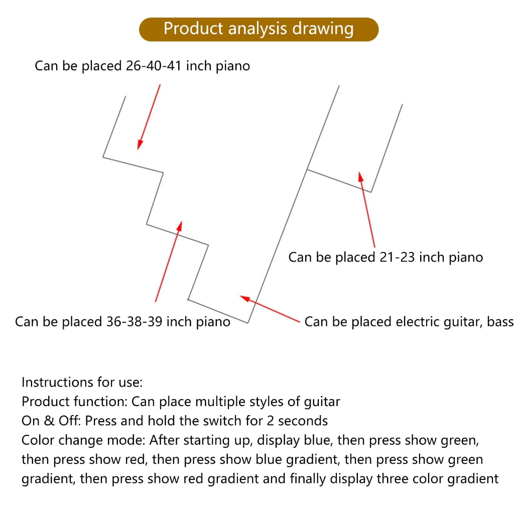 JZROCKER Acrylic Ukulele Stand with Light Portable Guitar Display Stand Folding Ukulele Holder for Small Musical Instruments