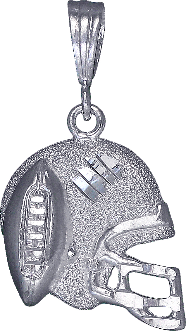 Sterling Silver Football Helmet Charm 