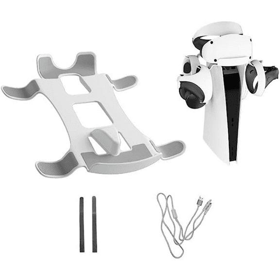 VR Storage Stand Bracket for PS VR2,VR Headset & Controllers Holder Display Station with Charging Cable,Settled on The 5 Console,VR Accessories