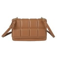 thumbnail image 2 of AMERTEER Women Chocolate Square PU Leather Flap Shoulder Bags Lady Flap Small Handbags, 2 of 9