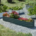 thumbnail image 3 of Grapevine Galvanized Steel Raised Garden Bed, Oval, 79IN, Green, 3 of 4