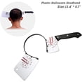 thumbnail image 4 of Diademas de armas aterradoras para disfraz de Halloween, 4 paquetes de cuchillos de plástico de goma y tijeras a través de la cabeza, accesorios de maquillaje Zombie para adolescentes, hombres, mujer JAMW Sencillez, 4 of 5