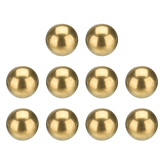 Uxcell 10 Pcs Bearing Balls, 12.7mm Diameter Precision Solid Brass Bearing Balls Industrial Brass Ball Spheres for Machinery, Automotive, and DIY