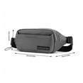 thumbnail image 4 of Billuyoard Paquete de riñonera impermeable para exteriores con bolsillos con cremallera, bolsa cruzada, bolsa de teléfono de viaje deportiva Almacenamiento y organización del hogar Gris Billuyoard HA003345-02, 4 of 6