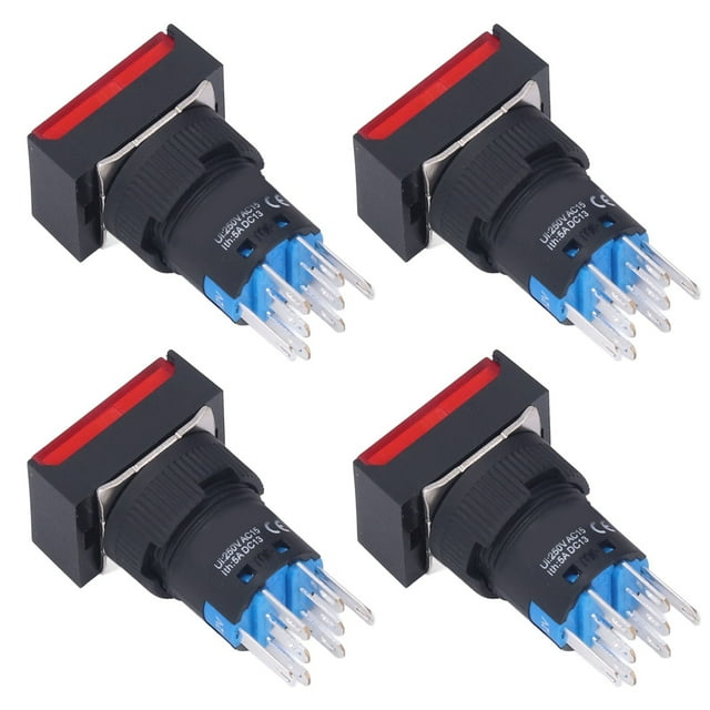 Micro pulsador, 25 piezas Micro cuadrados Pulsador de luz Pulsador interruptor de bloqueo automático Ultra sensible