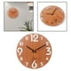 thumbnail image 3 of Reloj de pared de madera de 30 cm con pilas para el hogar, la oficina, la escuela y la sala de estar. 413, 3 of 7