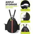 thumbnail image 4 of 17in Tennis Backpack for 2 Rackets & Gear, Sports Bag with Wet/Dry Compartment, Unisex Backpack for Men and Women, Ideal Gift for Tennis & Pickleball, 4 of 14
