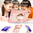 thumbnail image 6 of Case for Samsung Galaxy Tab A7 10.4 2020 Model SM-T500/T505, Kids Friendly Heavy Duty Rugged Shockproof Adjustable Kickstand Full Protective Tablet Cover with Hand/Shoulder Strap, Rose Gold, 6 of 8