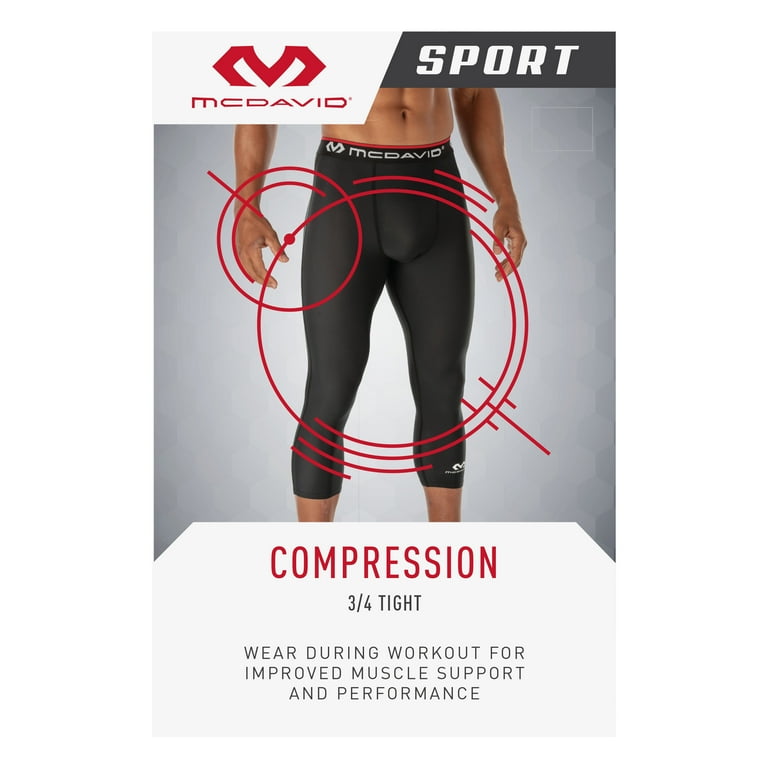 McDavid Sport Compression 3/4 Tight Athletic Pants, Black, Adult Medium, Unisex McDavid Sport Compression 3/4 Tight Athletic Pants, Black, Adult Medium, Unisex