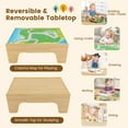 thumbnail image 5 of Infans Kids Wooden Train Table Set 84 PCS Playset w/ Reversible Tabletop Storage Drawer, 5 of 7