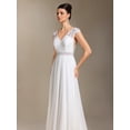 thumbnail image 2 of Vestido de novia Eudora Lace Chifon con cuello en V y maxi sin espalda, 2 of 6
