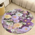 thumbnail image 4 of Floral Colorful Flower Round Rugs -Washable Non-Slip Small Round Area Rug Throw Soft Circle Rugs for Bedroom, Modern Print Indoor Carpet for Entryway Sofa Living Room, 4 of 6
