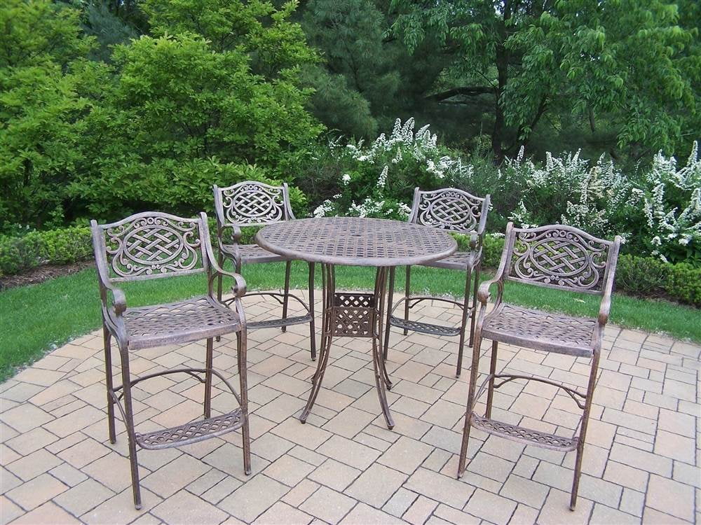 Oakland Living Elite Mississippi Aluminum 5 Piece Round Bar Height