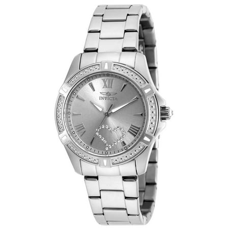 Invicta 20321 Women's Angel Silver Tone Dial Steel Bracelet Crystal Watch