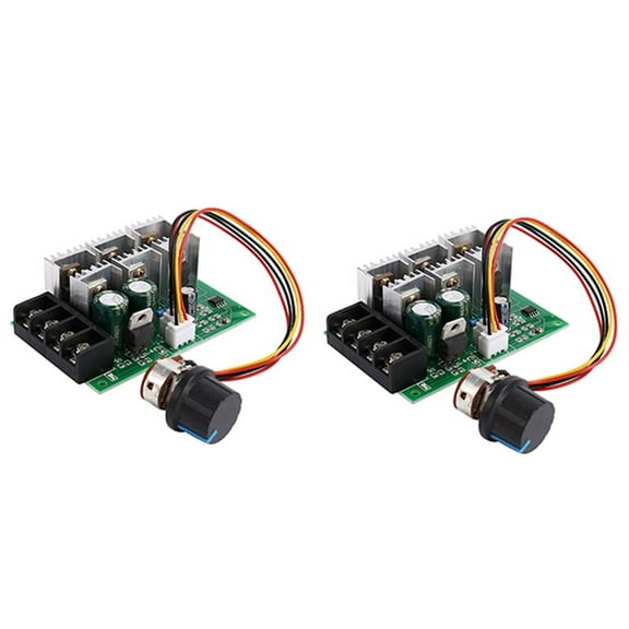 2X DC9V-55V 9/12/24/36/48/55V 40A Motor Speed Controller ZW40 PWM Speed Control Regulator with Reversible Switch