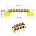 thumbnail image 2 of Unique Bargains Terminal Ground Bar Screw Block Barrier Brass 12 Positions Yellow, 2 of 5