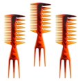 thumbnail image 1 of 3pcs Fish Comb 3 In 1 Double Side Fish Tail Bone Shape Comb, 1 of 5