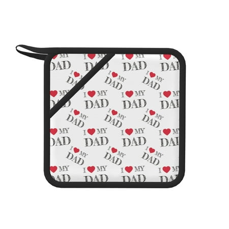 

Matuu I Love My Dad for Square Silicone Anti-hot Pad for Kitchen Potholders Hot Dishers Spoon Holder