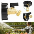 thumbnail image 4 of 275 330 Gal Ibc Tote Tank Hose Adapter 2" Brass Fittings Faucet Shut-Off Valve, 4 of 6