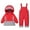 #02-Red baby snowsuit, variant on Letdown Toddler Baby Boys Girls Winter Puffer Snowsuit Clothes - Long Sleeve Hooded Jackets with Snow Bibs Sets 2PCS (#01-Black,2-3 Years)