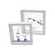 thumbnail image 4 of 10 piezas transparente PE 3D marcos de joyería caja de exhibición soporte monedas almacenamiento películas pulseras anillos collares Almacenamiento y organización del hogar Blanco 9x9x2cm, 4 of 6