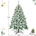 thumbnail image 2 of Gymax 4.5ft Snow Flocked Christmas Tree Hinged Artificial Pine Tree w/ Metal Stand, 2 of 10
