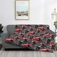 thumbnail image 2 of Rateoe Red And Blue Cars Pattern Flannel Throw Blanket, Ultra-soft Blanket for Bed, Couch, Car, Hypoallergenic Anti-pilling blanket-50"x40"(Horizontal), 2 of 6