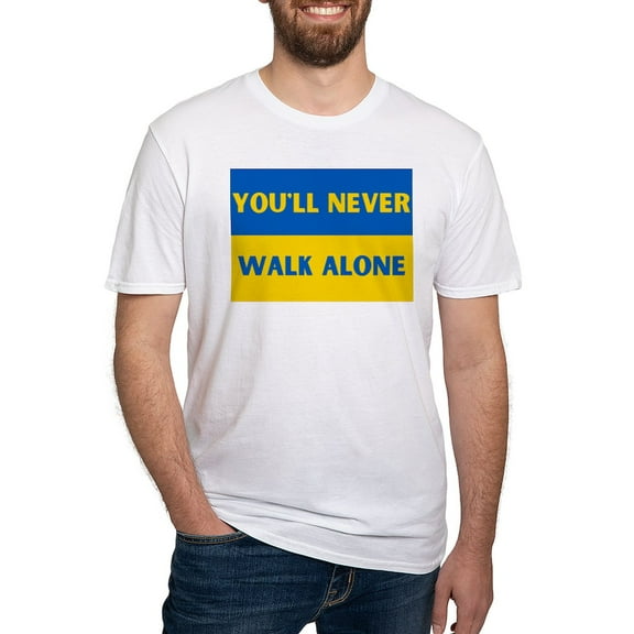 CafePress - You'Ll Never Walk Alone Pro Ukraine T Shirt - Fitted T-Shirt, Vintage Fit Soft Cotton Tee