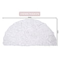 thumbnail image 5 of Home Weavers Modesto Collection 100% Cotton Tufted Slice Rug, Extra Soft and Absorbent Bath Rugs, Non-Slip Bath Mats, Machine Washable, Half Moon Rug, 17"x30" Slice Rug, White, 5 of 5