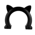 thumbnail image 2 of Cat Head Shaped Interior Cat Door with Fish Bone Pattern (Black), 2 of 23