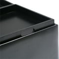 thumbnail image 3 of Pemberly Row Faux Leather Coffee Table Storage Ottoman in Midnight Black, 3 of 7